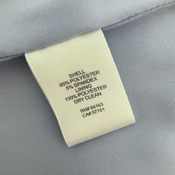 Eliza J sz 14 Dress Sleeveless A-Line Hi Low Blue Tiered Collar Keyhole Twee - Picture 5 of 6